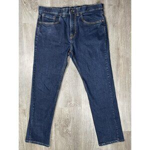 Prana Straight Fit 5 Pocket Denim Dark Wash Jeans - Men Size 36 X 30